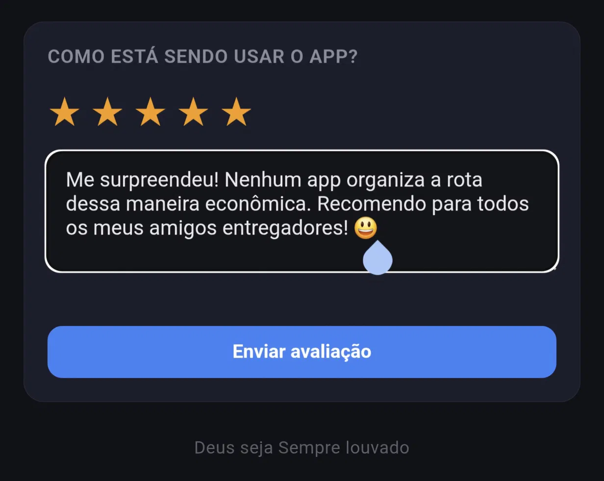 Avaliação 5 estrelas
